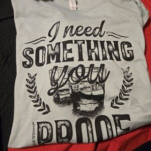 Green Graphic Tee with Black Print